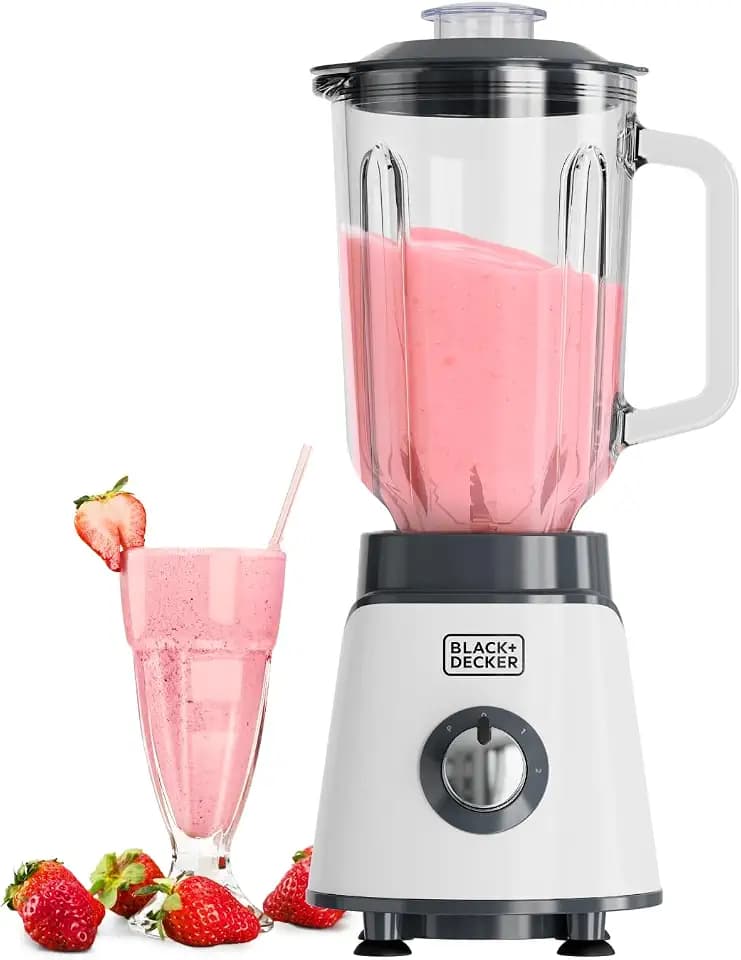 BLACK+DECKER - Standmixer 1000W, 1,5L, Eiscrusher, Edelstahlklingen