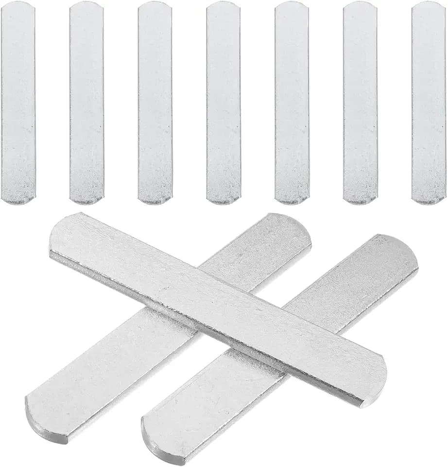 Veemoon 10 pcs Weighted Steel Plate Inserts 5.90 X 0.98 X 0.23 in Fitness Weight-Bearing Equipment for Running Walking Jogging Vest and Ankle Training