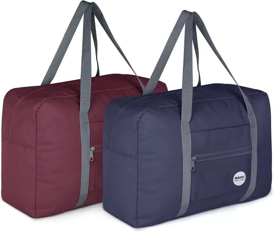 WANDF 2 Piece Personal Item Travel Bag, Carry On Duffle Bag