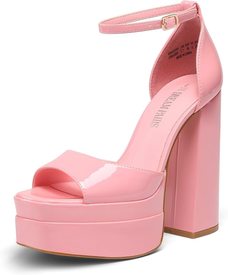 DREAM PAIRS Women's Platform Chunky Heel Sandals