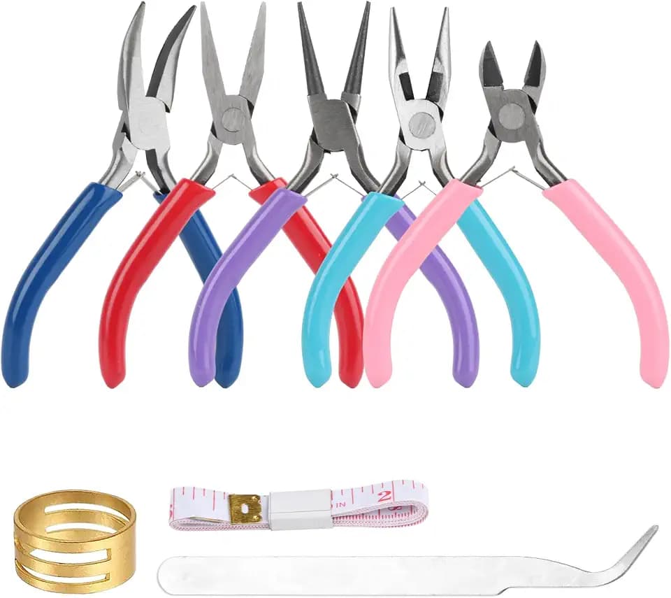 5 Stück Schmuckzangen Set, Rundzange für Schmuckherstellung