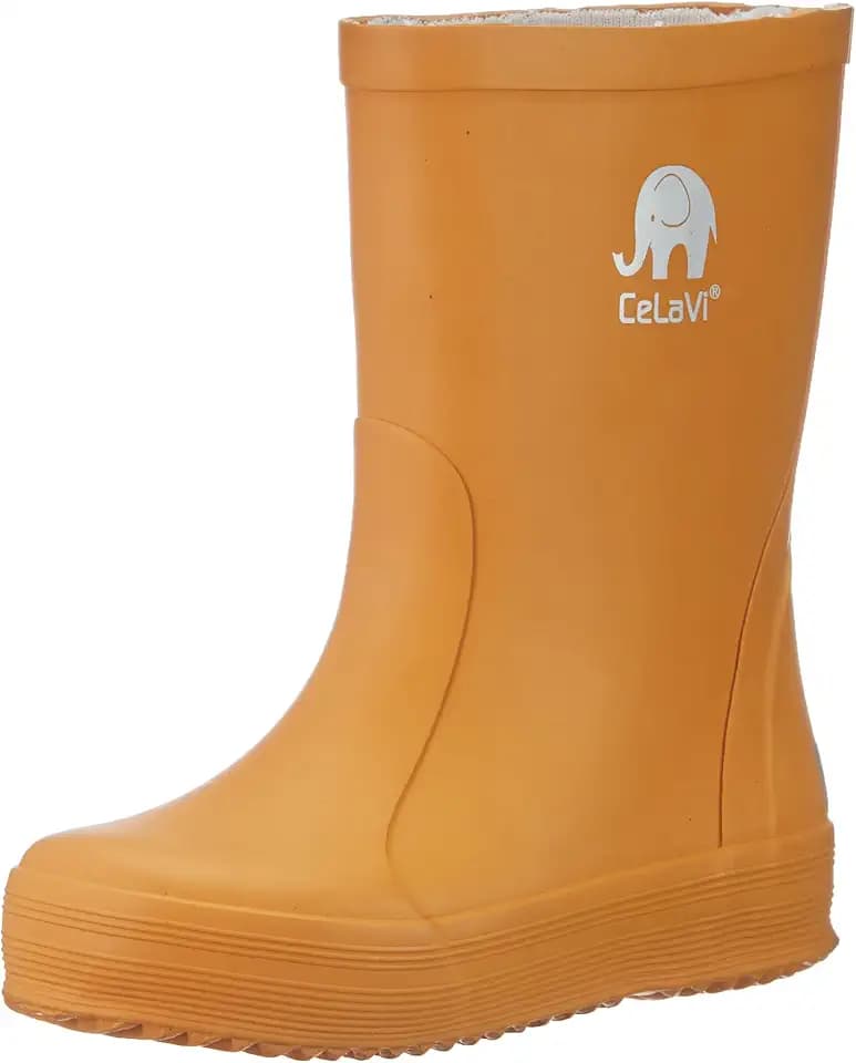 CELAVI Jungen Unisex Kinder Basic Wellies-solid Gummistiefel, Brown, 27 EU