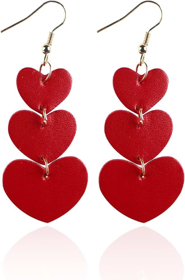 Heart Earrings for Women Valentines Earrings Valentines Day Gifts