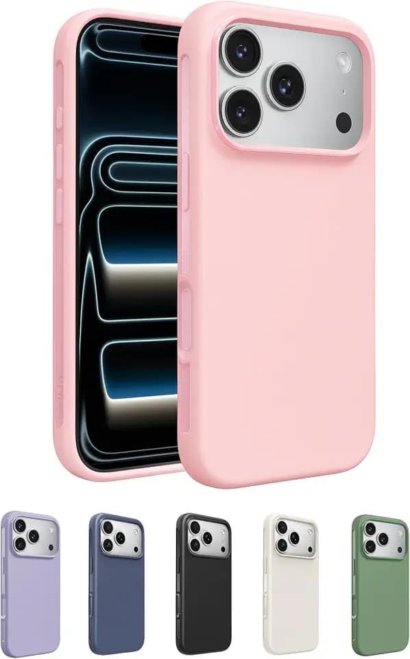 Belkin SheerForce Protect iPhone 17 Pro Hülle, MagSafe Kompatible Handyhülle mit Kratzfester Beschichtung, iPhone Schutzhülle, Magnetisch, Transparent, Dünn und Stoßfest – Rosa