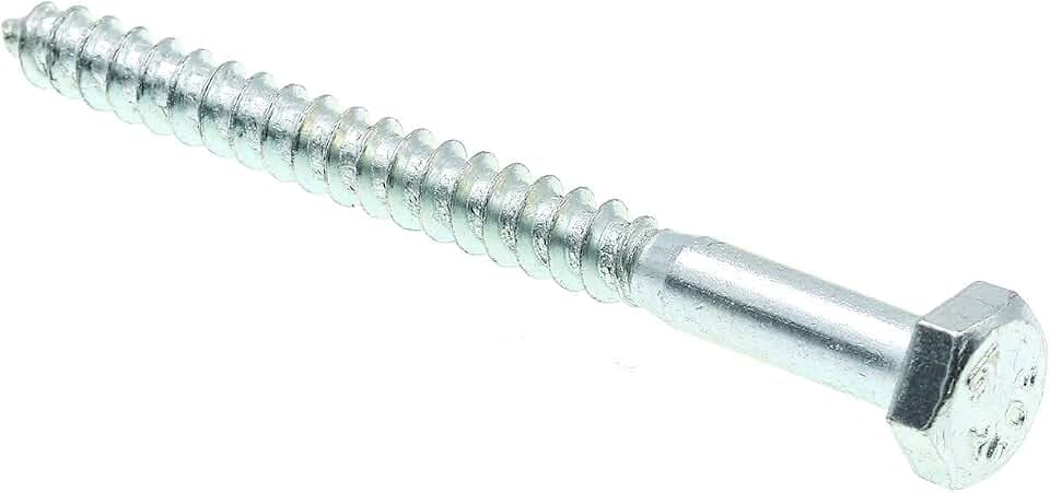 Prime-Line 9055135 Hex Lag Screws, 1/4 in. X 3 in., A307 Grade A Zinc Plated Steel (100 Pack)