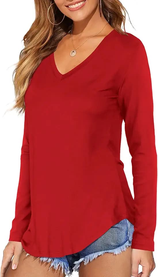 DittyandVibe Women's Long Sleeve Tunic Tops Casual Cold Shoulder Blouse Shirts