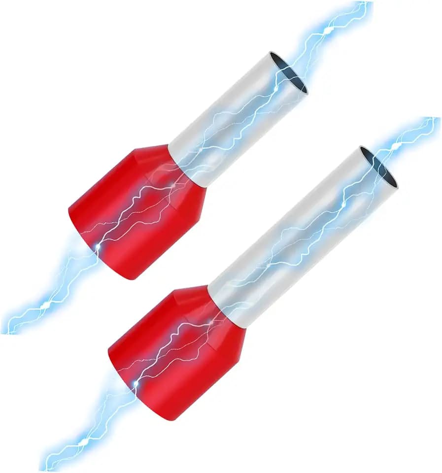 Aderendhülsen Set 200 Stück, 10mm² Isoliert, Rot, 12/18 mm