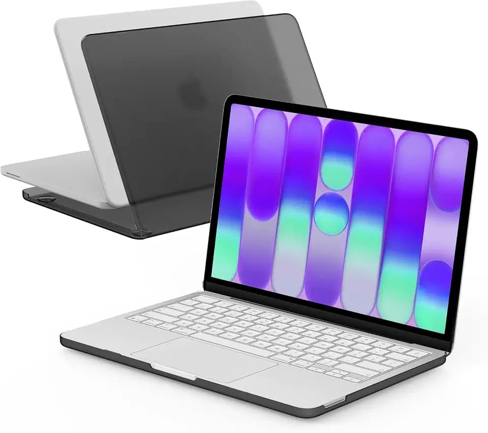 iBenzer MacBook Neo Case 13 inch 2026 Release Model A3404 with A19 Pro Chip, Crack & Scratch Resistant Hard Shell Case Cover, Black, MN13,MN13-BK