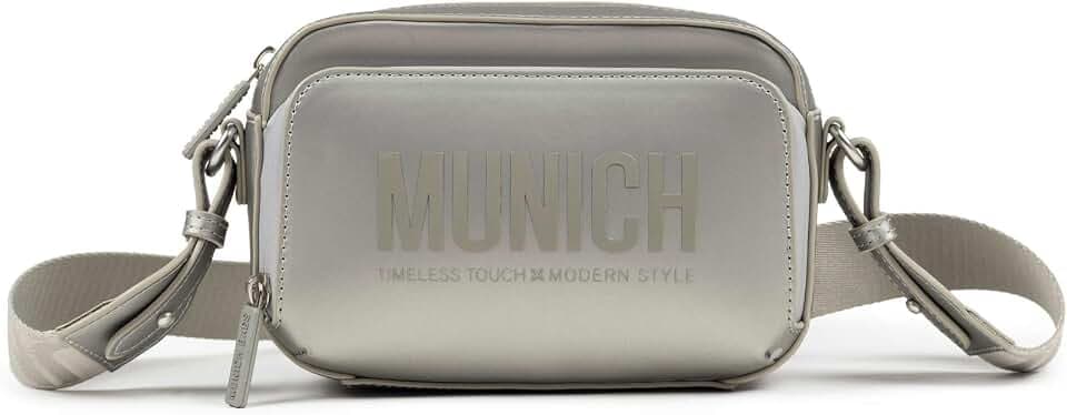 Munich Damen Essence Recycled Fw25 Crossbody Camera C/Aqua Taschen und Rucksäcke, blau