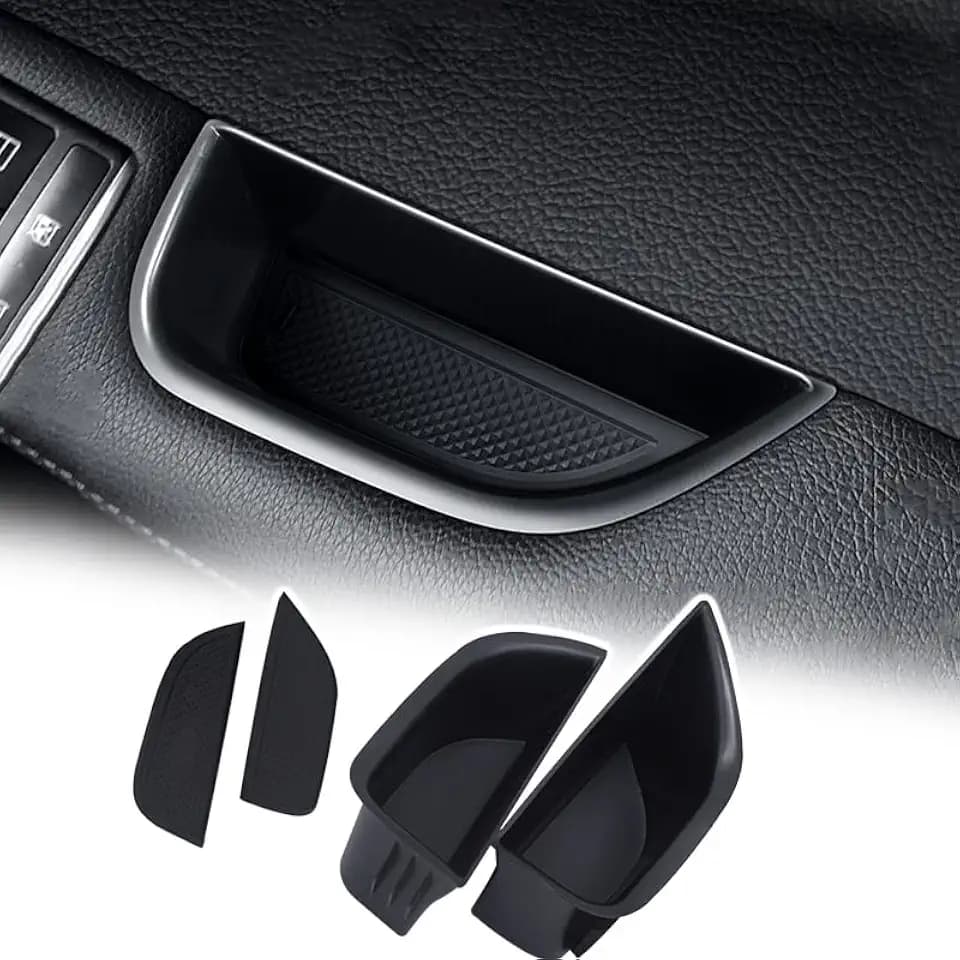 for GLA CLA Front Row Door Side Handle Storage Box Compatible with Mercedes Benz CLA GLA Accessories 2013-2018 GLA250 GLA45 2015-2019 Armrest Pocket Container