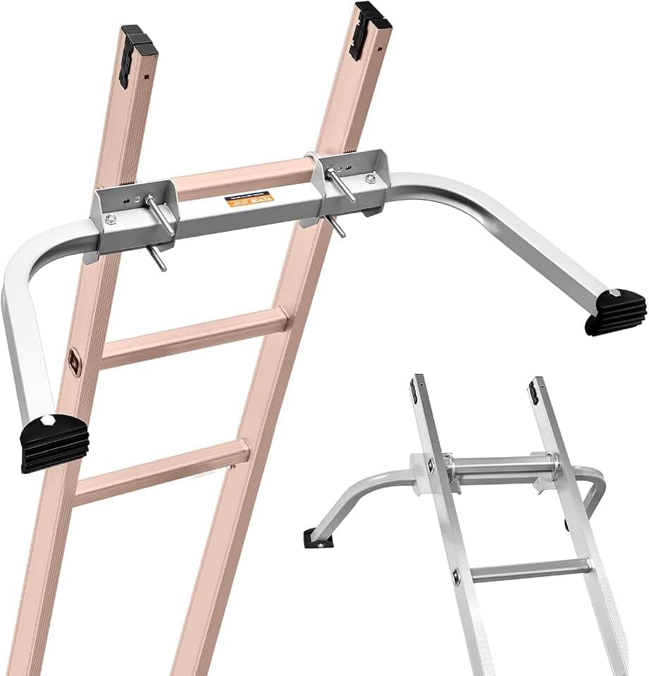 VEVOR Leiterstabilisator 920x313x110 mm, Abstandshalter für Ausziehleitern, Flügelspann-/Wandleiterzubehör für Dachrinnen, Wandleiter-Abstandshalter, rutschfeste Gummifüße, Tragkraft: 150 kg