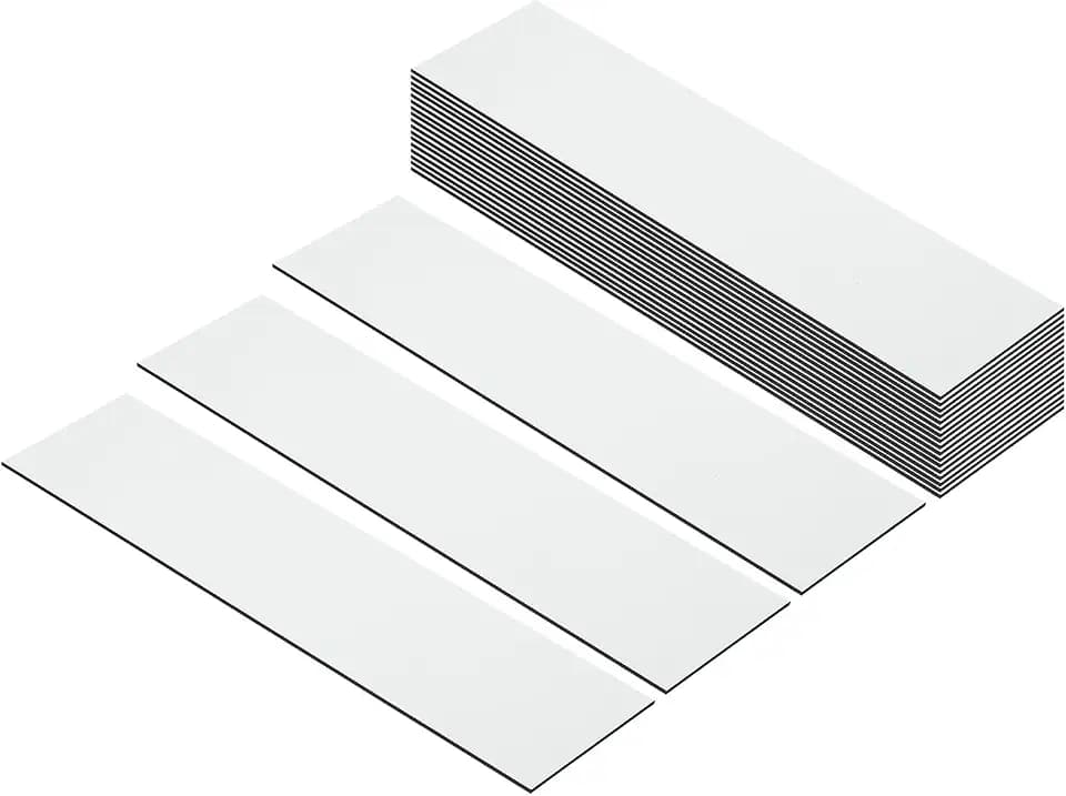 PATIKIL 8"x2" Blank Name Plates, 20 Pack Custom Engraved Name Plate Rectangle Laser Engraving Blanks for Personalized Nameplates Office Desk DIY Painting Supplies, White, Black
