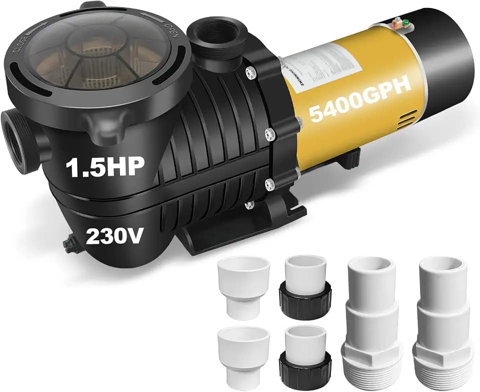 230Vac 1.5HP Two-Speed Energy-Saving Pool Pump 5400GPH
