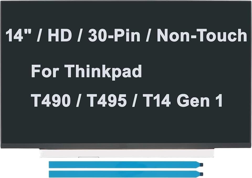 14" HD Screen Replacement for Thinkpad T490, T495, T14 Gen 1