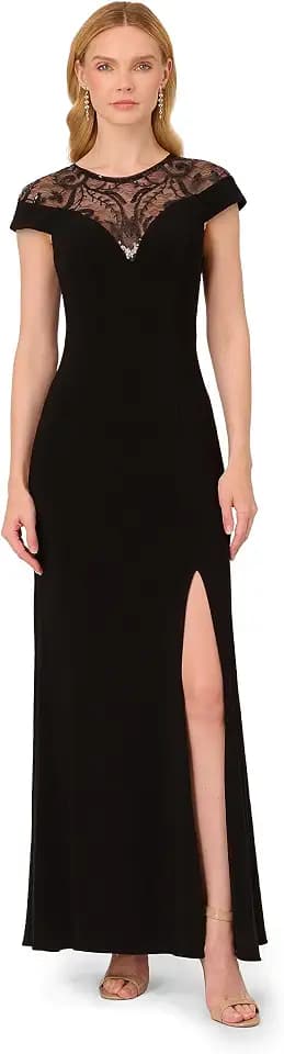 Adrianna Papell Women's Beaded Jersey Gown