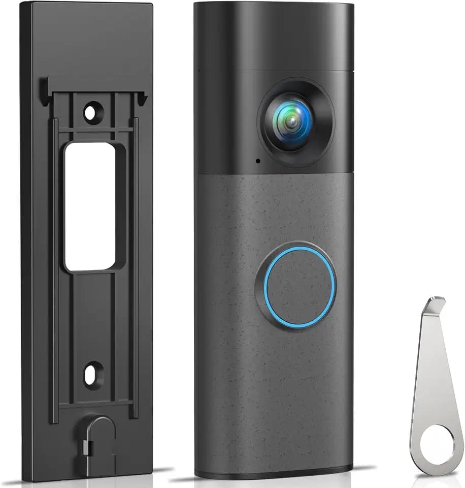 2026 Upgraded No Drill Doorbell Mount for Ring Battery Doorbell 2K (2026 model), Heavy-Duty Adhesive Wall Mount, Easy to Install, Door Mounting Holder Bracket Accessories for Home Rentals Room