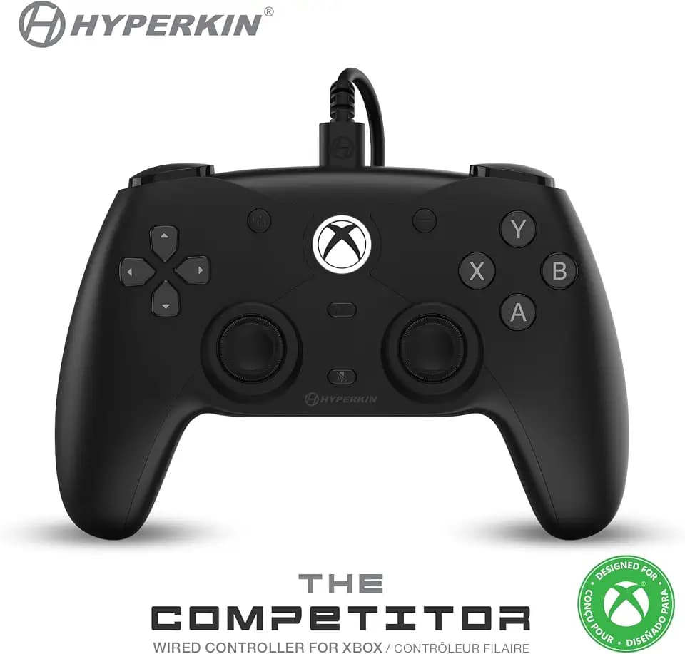 Hyperkin The Competitor Wired Controller for Xbox Series X|S, Xbox One & PC, Black