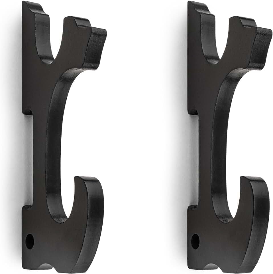 Sword Holder Wall Mount 2-Tier Hook Katana Holder Adjustable Display Hanger for Samurai Sword Tanto Rapier light saber Cosplay Blade Tanjirou Demon Slayer Weapon Rack
