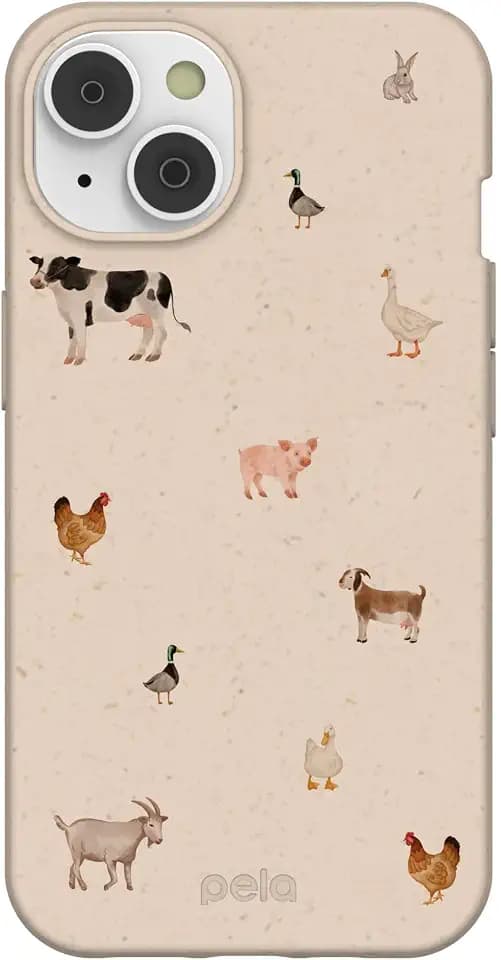 Pela | Phone Case Compatible with iPhone 16e/14 | Limited Edition | Compatible with MagSafe | Cute Eco Friendly | Pasture Party