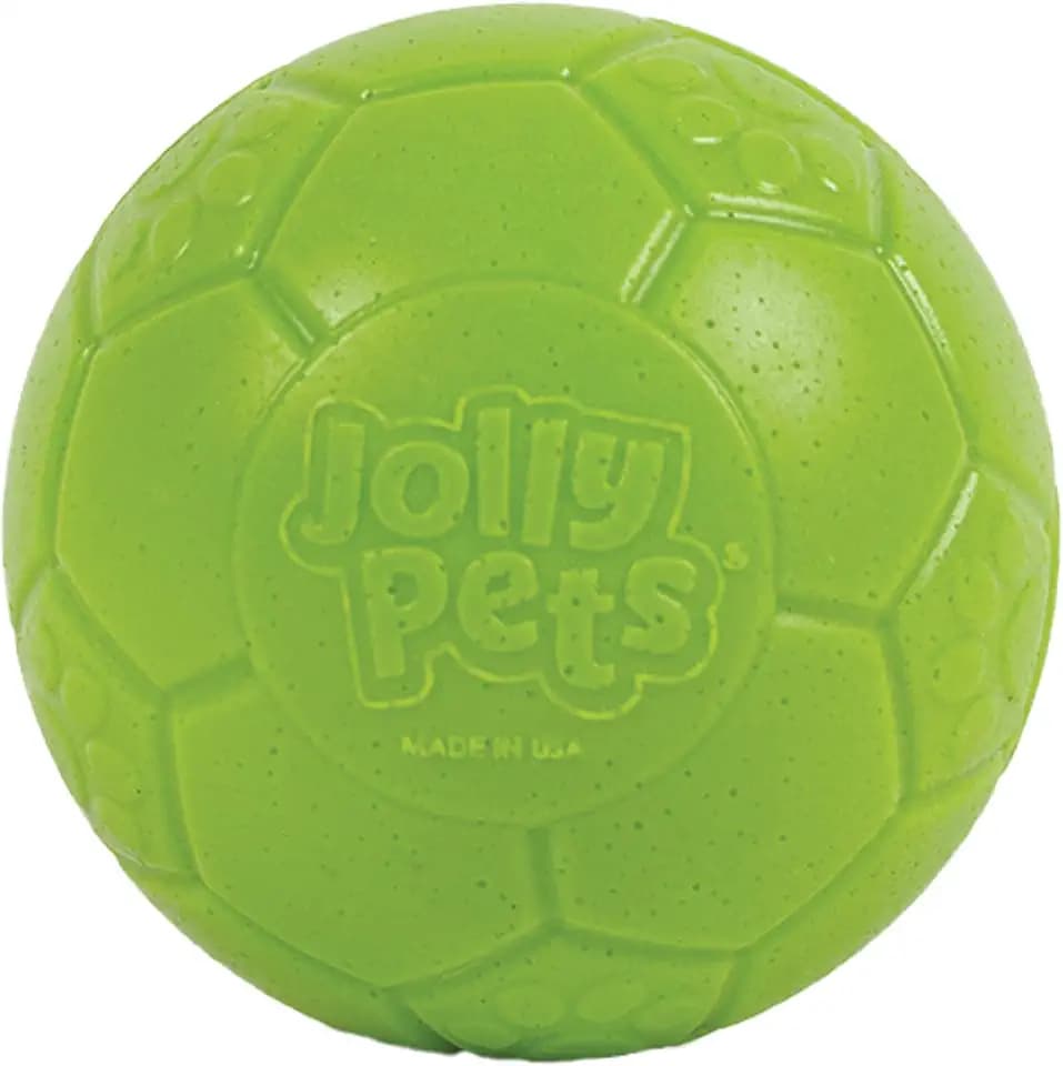 Jolly Pets Medium Soccer Ball Floating-Bouncing Dog Toy, 6 inch Diameter, Apple Green (SB06 GR)
