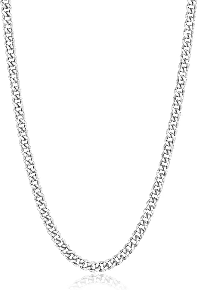 sovesi 3.5/5mm Cuban Link Chain Necklace for Men, Mens Chain Jewelry Gift