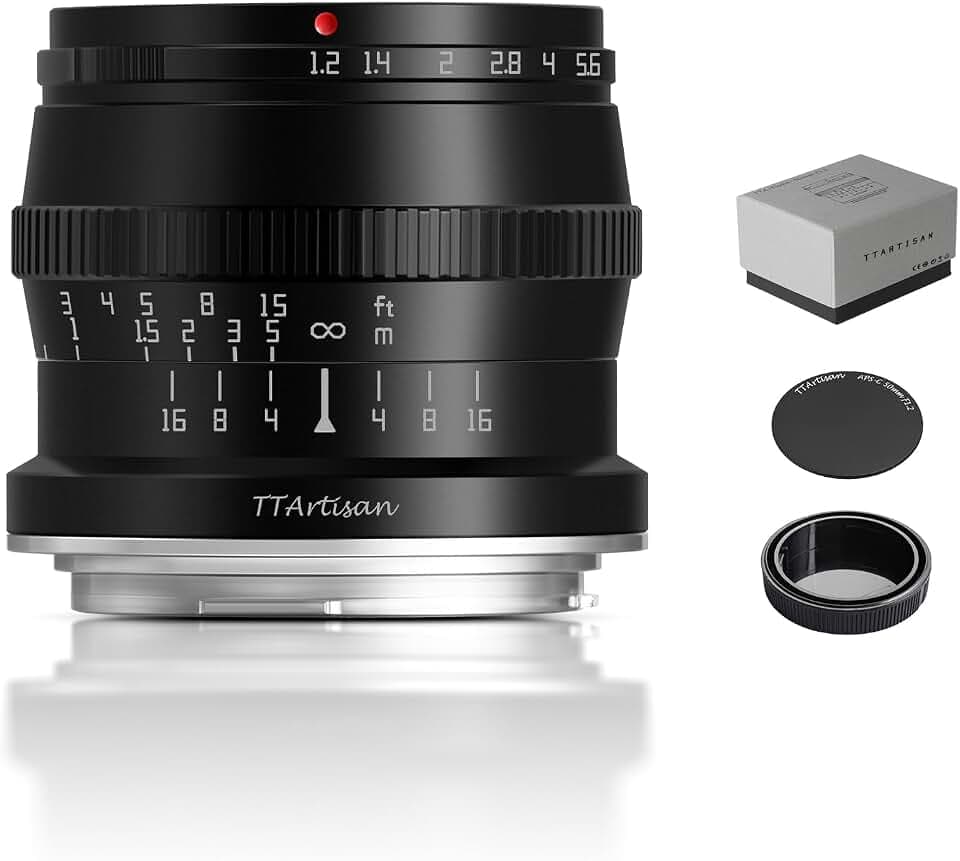 TTArtisan 50mm f/1.2 Lens for Canon RF, Black
