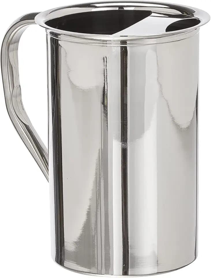 Ibili Wasserkrug gerade 2 l aus Edelstahl, silber, 7 x 7 x 18 cm