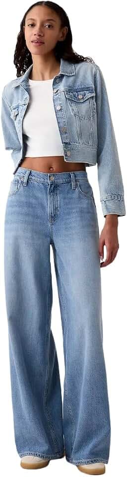 GAP Women's Mid Rise Baggy Denim