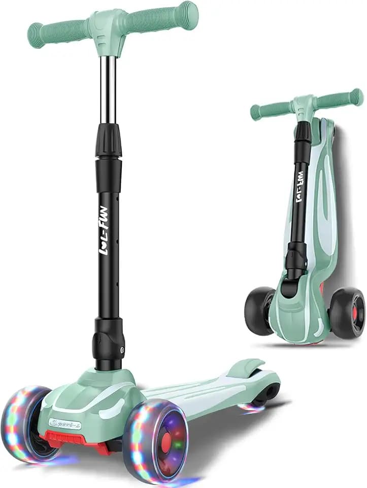 3 Wheels Scooter for Kids Ages 3-12 with Adjustable Height & LED Light