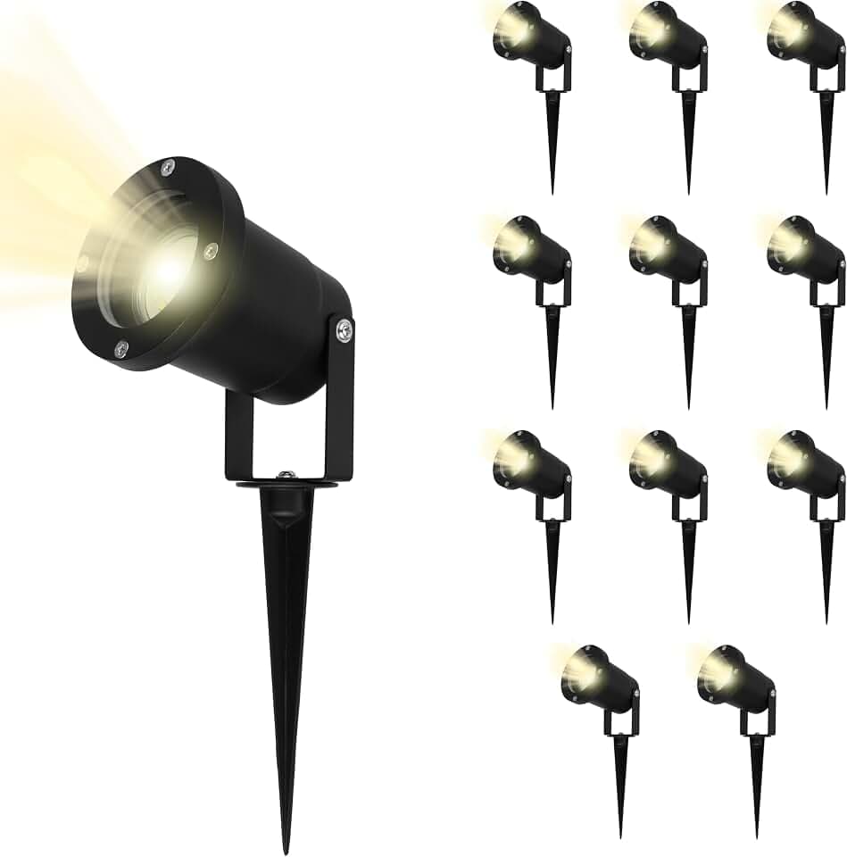 REV ALU Gartenbeleuchtung SPARSET 12x Wegeleuchte außen, 230lm, 3W, schwarz