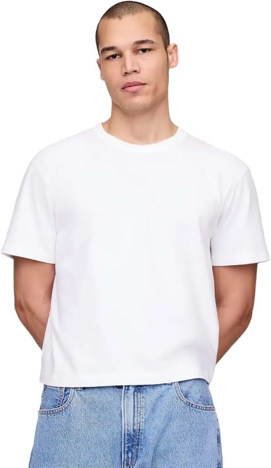 Gap Men's Heavyweight Relaxed Cropped Tee