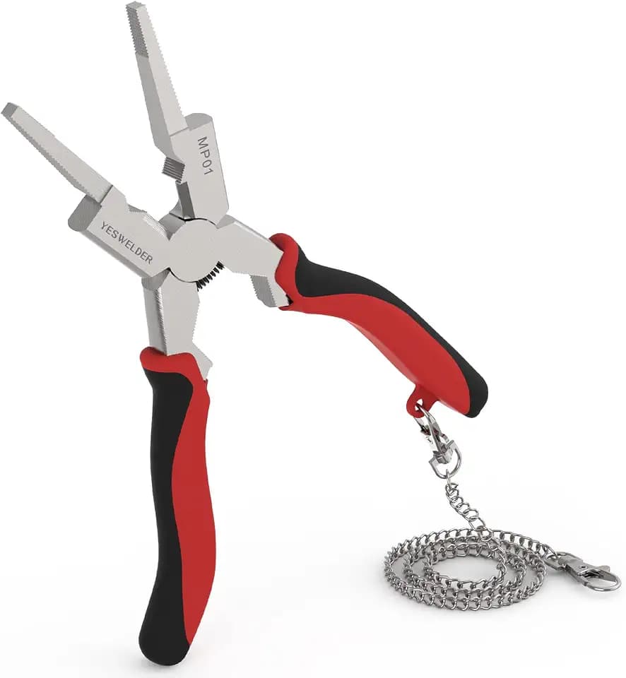 YESWELDER 8 in Deluxe MIG Pliers, High-Carbon Steel, Retention Chain