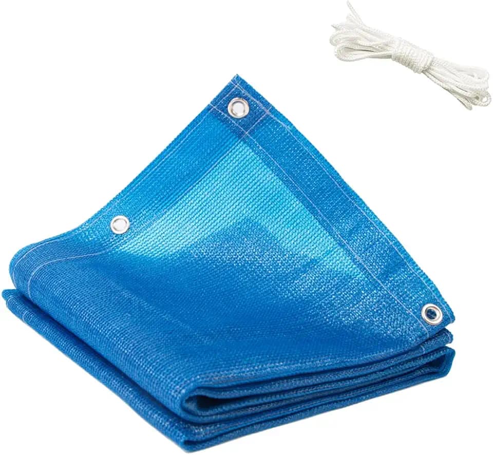 90% Shade Cloth for Plants 3.3 Ft × 6.6 Ft Greenhouse Shade Cloth for Protect Vegetable Plants Fruits Flowers Crops - Blue