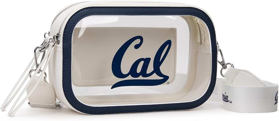 NCAA Clear Bag for Stadium Events - Stadium Approved Crossbody Bag, Clear Stadium Bag for Concerts & Sports Events