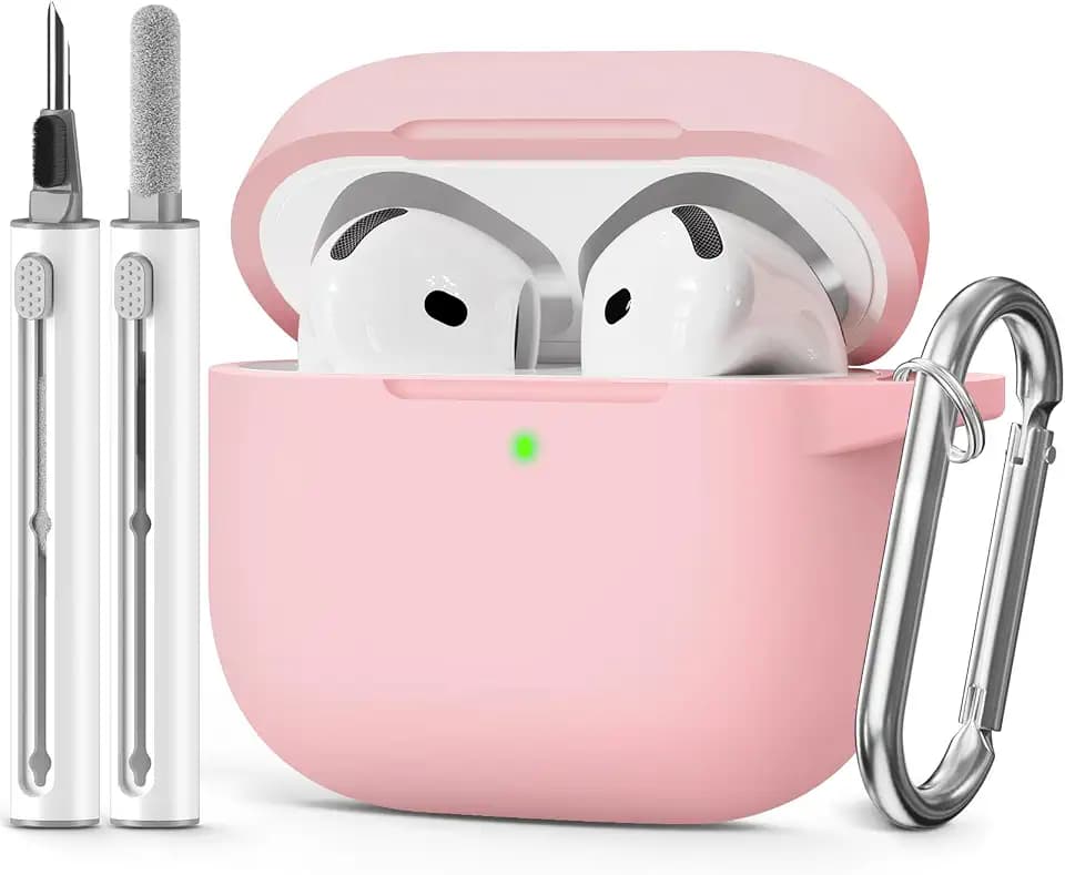 for AirPods 5/4 Case (2026/2024) with Cleaner Kit,Pink