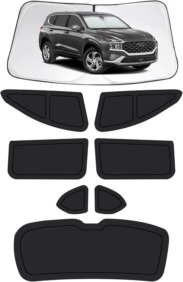 8PCS Car Window Shades for Hyundai Santa Fe 2019-2023, Full Window Covers
