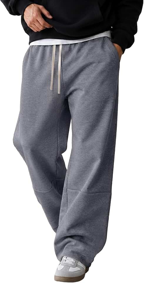 JMIERR Men's Baggy Sweatpants Straight Leg Drawstring