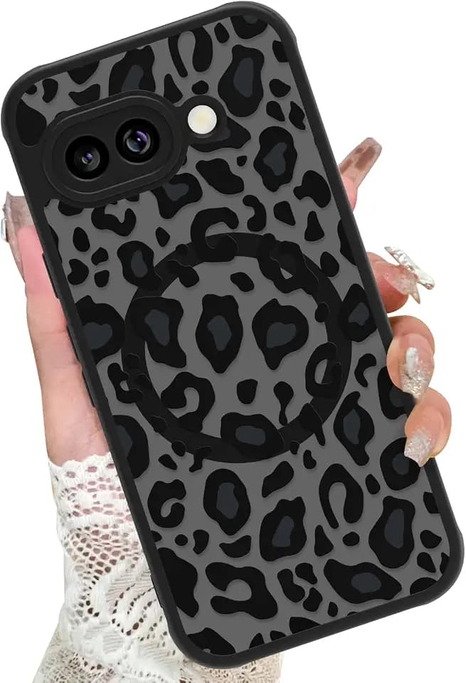 KANGHAR Case for Pixel 9a Phone Case Leopard Printed Pattern