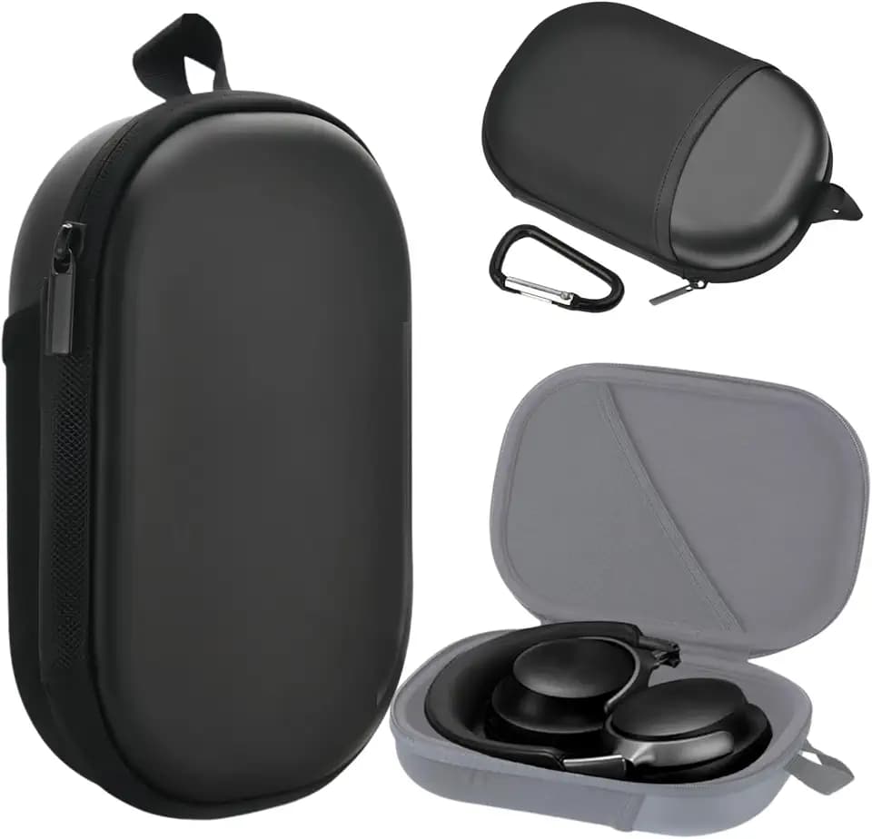 Headphones Case for Bose QC45/QC35/QC25/QC15/QC Ultra II/Ultra Gaming Headset, QC25, PU Hard Shell Travel Carrying Case Bag with Cable Storage for Bose QC45 II, QC35 II Accessories