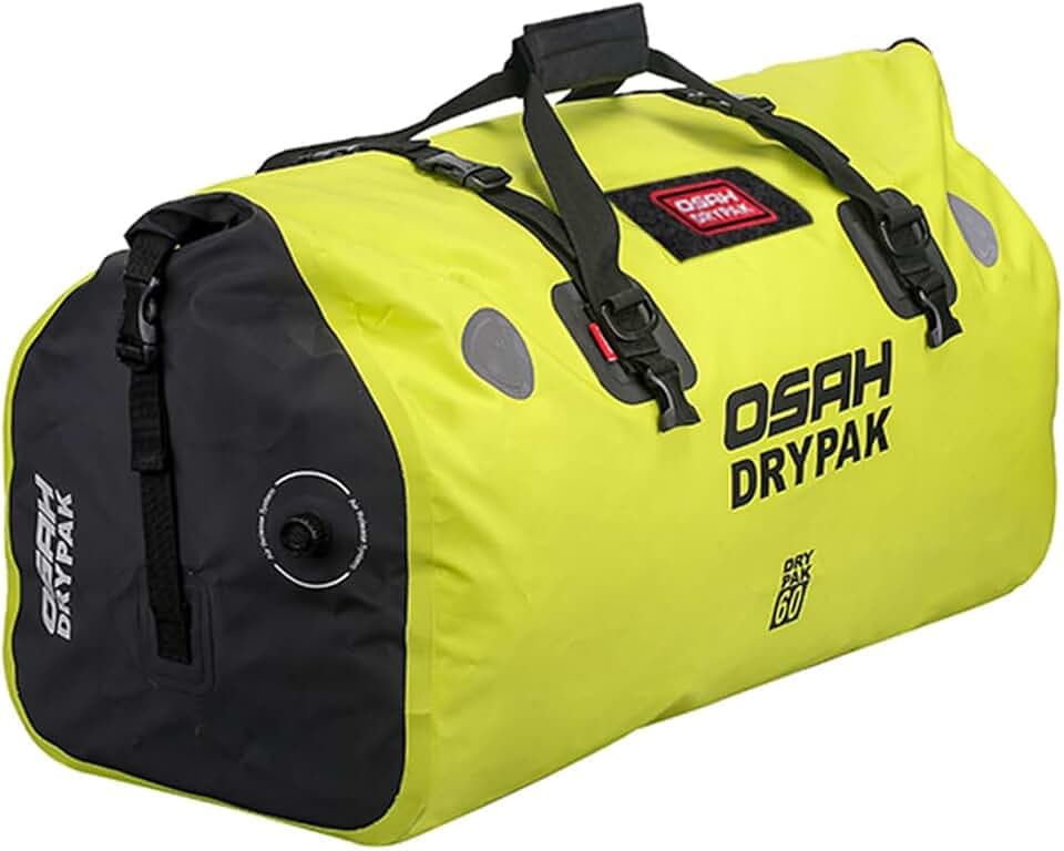 Motorrad wasserdichte Trockentasche 60L – Rolltop-Hecktasche, großer Stauraum, für Camping, Kajak, Angeln, Reisen & Offroad – Grün