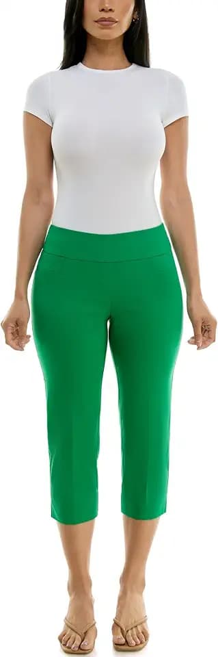 Zac & Rachel Women's Pull-on Slim Leg Crop Pant