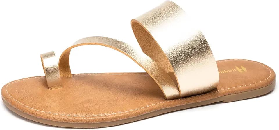 Huayuanwell Women's Slide Sandals Slip On Flat Sandals Flip Flop Thong Sandals Casual Summer Sandals