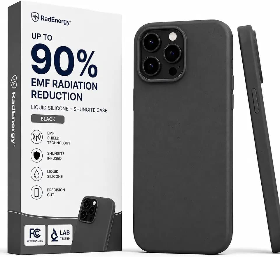 EMF Protection Liquid Silicone Shungite Case for iPhone 15 Pro
