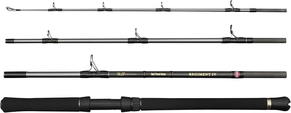 Penn Regiment IV Boot Reise Rute, Salzwasser Angler Fischen Seefisch Kabeljau, Aal, Barsch, Seelachs, Makrele, Hai, Starkes Leichtgewicht & Vielseitig, Silber, 2.10m schnelle beidhändige Rute
