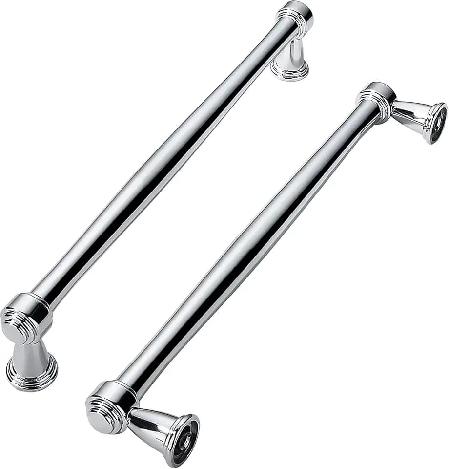 khtumeware 10 Pack 6-1/4 Inch(160mm) Vibrant Polished Chrome Cabinet pulls Kitchen Cabinet Handles Kitchen Cabinet Hardware for Cupboard Drawer Handles Dresser Pulls