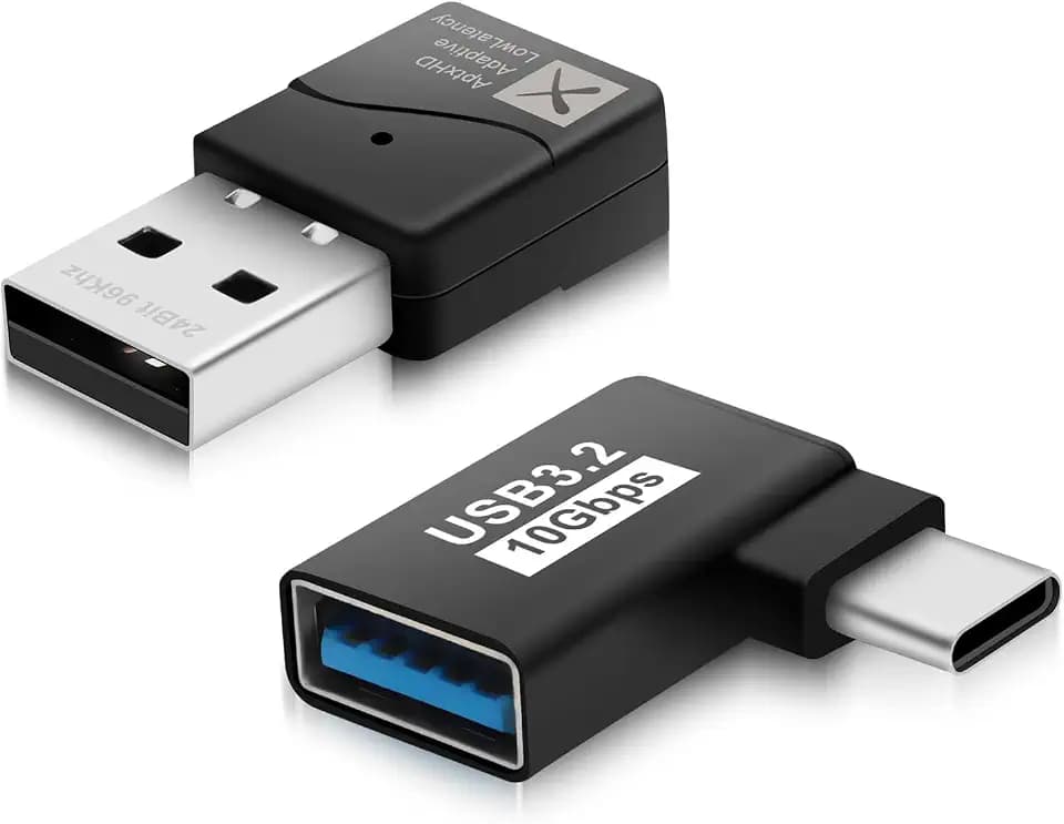 Aptx Low Latency USB Bluetooth 5.2 Adapter Dongle für PS5 & Gaming-Konsolen, Kabellos Audio-Transmitter Stick für Wireless Kopfhörer & Ohrhörer, Freisprechanruf Bluetooth Adapter für PC(nur Audio)