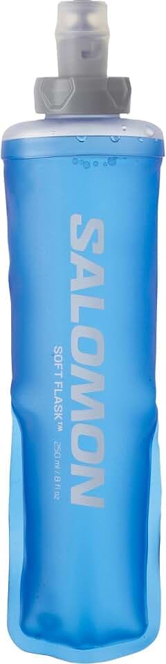Salomon Soft Flask 250ml/8oz 28 Unisex Soft-Trinkflasche, Komfort, Ventil mit hoher Durchflussrate, Einfach zu handhaben, Blau