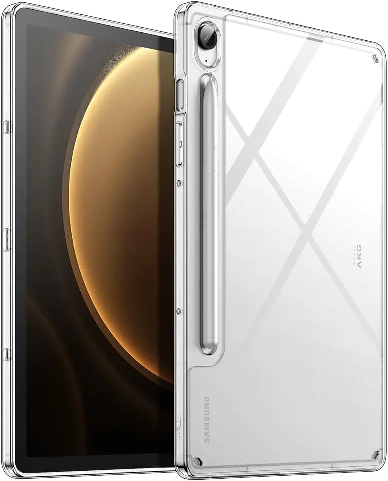 JETech Transparente Hülle für Galaxy Tab S10 Lite/S10 FE/S9 FE 10,9", Klar | Anti-Vergilbung, Stoßschutz, Harte PC-Rückseite, TPU-Rahmen, Dünn Tablet-Hülle