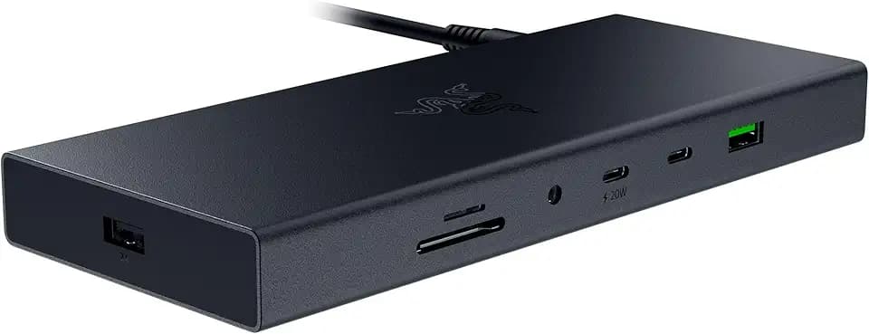 Razer USB 4 Dock, 14 Ports, Windows & Mac Compatible, Black