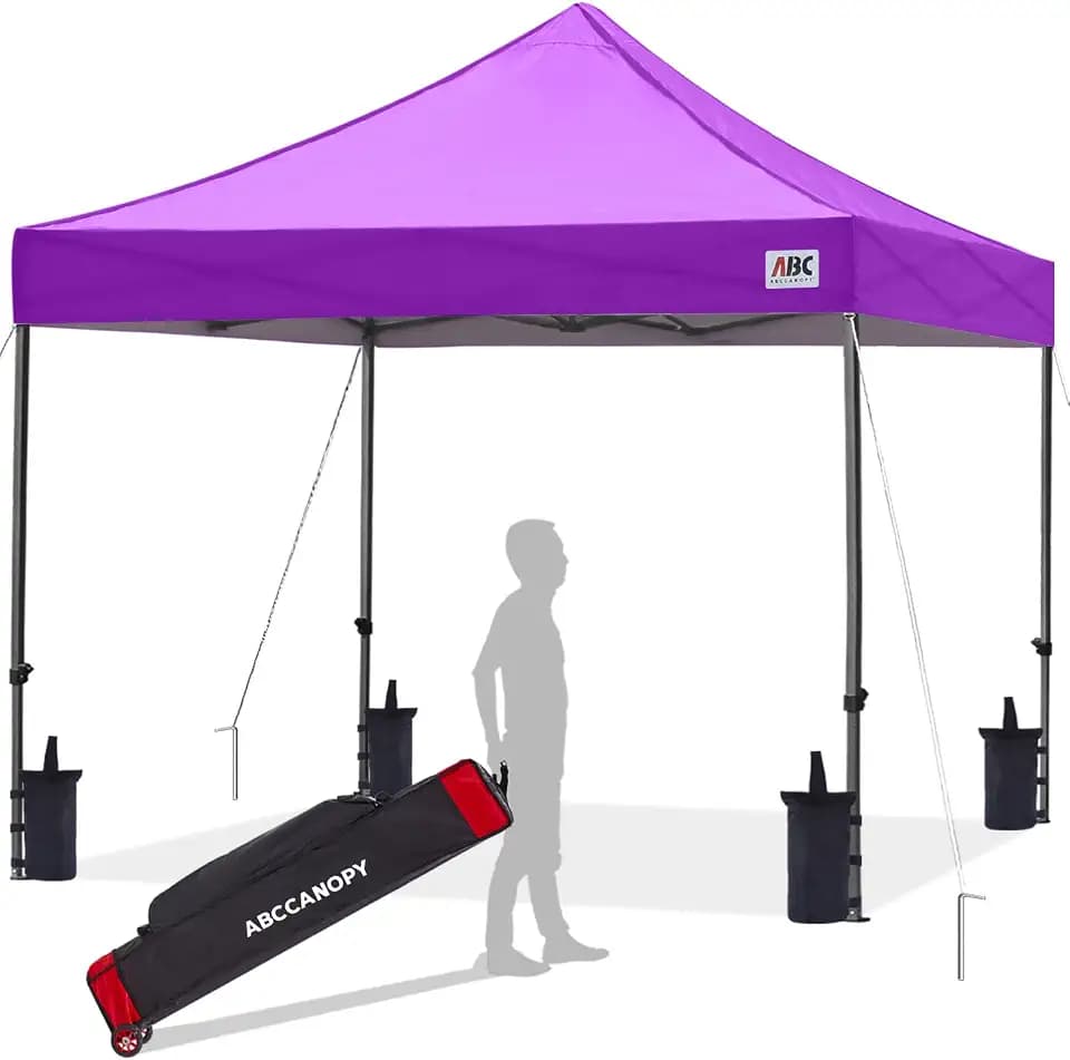 ABCCANOPY Pavillon 3x3 Wasserdicht Faltpavillon Pop-up,UV+,Lila
